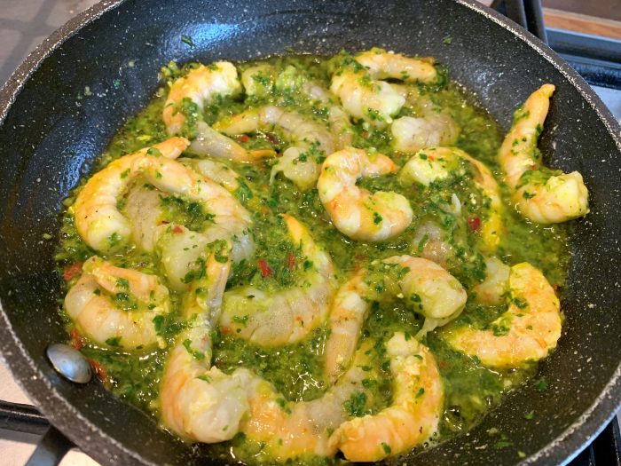 Chimichurri Shrimp with Tomatoes