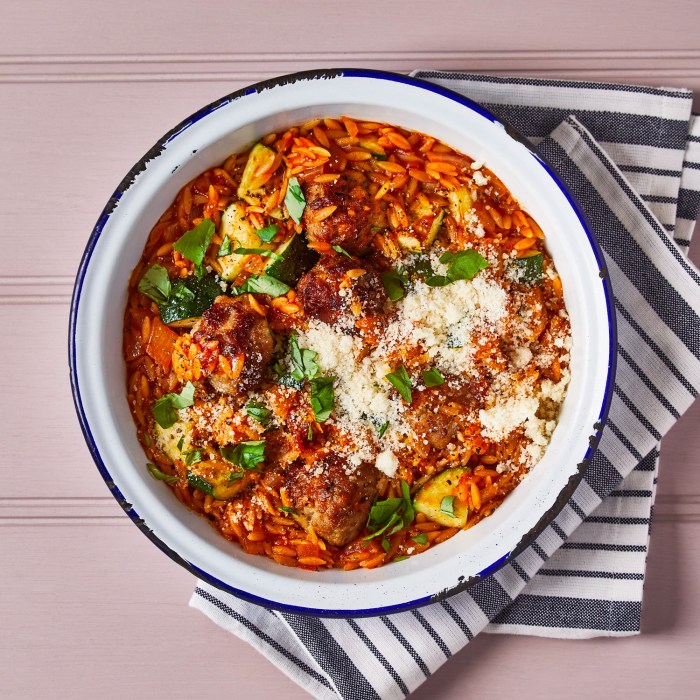 Creamy Baked Orzo with Meatballs terbaru