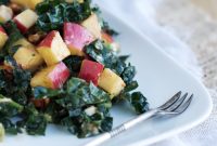 Kale Apple Salad with Crispy Shallots